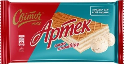 Вафлі Світоч Артек зі смаком пломбіру 236 г. (8445290306326)