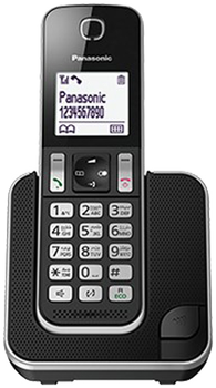Телефон стаціонарний Panasonic KX-TGD310 PDB Black / White