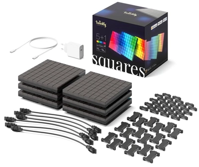 Розумна система освітлення Twinkly Squares Combo Pack 6 Blocks x 64 pixels RGB (TWQ064STW-07-BEU)