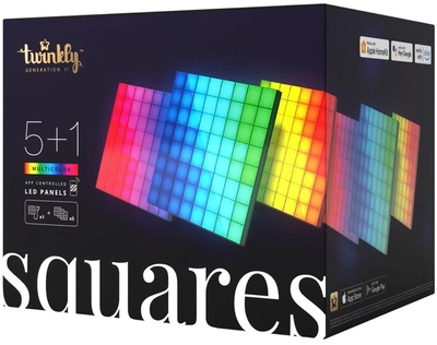 Розумна система освітлення Twinkly Squares Combo Pack 6 Blocks x 64 pixels RGB (TWQ064STW-07-BEU)