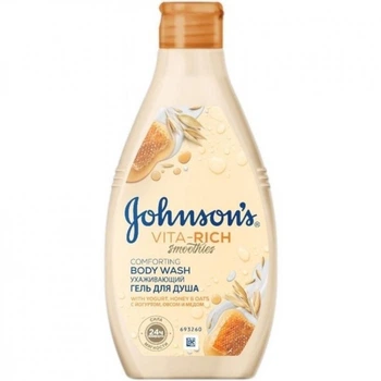 Гель для душа Johnson's Vita-Rich Ухаживающий с йогуртом, овсом и медом 750 мл (3574661387314)