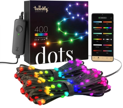 Світлодіодна Smart LED-гірлянда Twinkly Dots 400 RGB 20 m (TWD400STP-BEU)