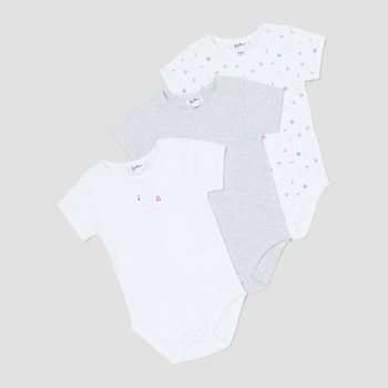 Набір боді-футболок 3 шт OVS 1606822 62-68 см Brilliant White (8052147121362)