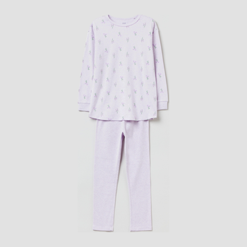 Піжама дитяча (футболка з довгими рукавами + штани) OVS 1630044 134 см Violet Melange (8052147518445)