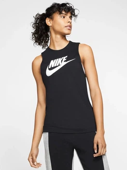Спортивна майка жіноча Nike W Nsw Tank Mscl Futura New CW2206-010 M Чорна (193658480291)