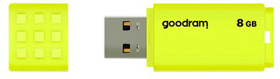 Pendrive Goodram UME2 8GB USB 2.0 Zolty (UME2-0080Y0R11)