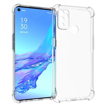 Чехол Fiji Proof для Oppo A53 бампер с усиленными бортами Transparent