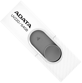 ADATA UV220 64GB USB 2.0 White (AUV220-64G-RWHGY)