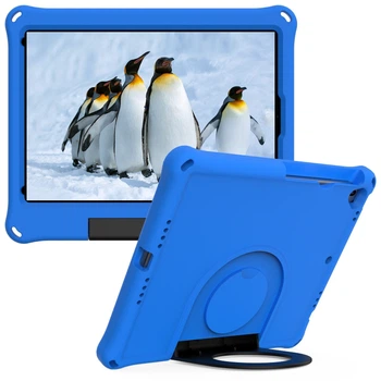 Чехол STR EVA Apple iPad Air 3, 2019 (10.5" экран) детский с кольцом для ношения и подставкой Blue