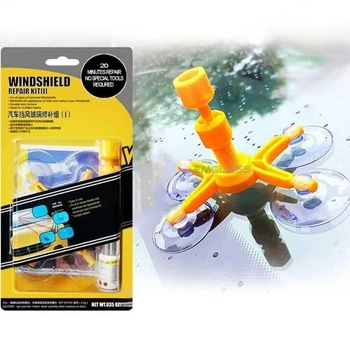 Комплект для ремонта лобового стекла полимер Windshield Repair Kit для ремонта сколов