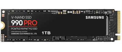SSD накопитель Samsung 990 Pro 1Tb m.2 pci-e 4x 4.0 mlc 3-bit v-nand (mz-v9p1t0bw)