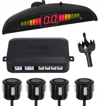 Автомобільний парктронік PAssistant на 4 датчики + LCD монітор чорні датчики 5428