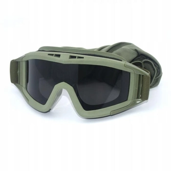 Тактичні окуляри маска зі змінними лінзами балістичні окуляри для військових олива