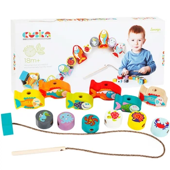 Деревянная игрушка Шнуровка Рыбки Cubika 13647