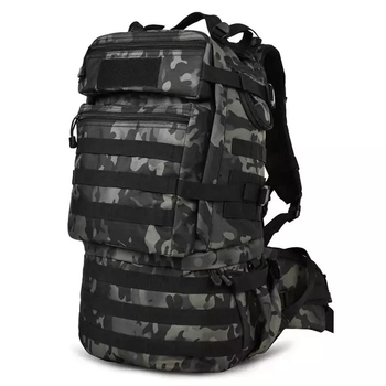 Рюкзак тактический штурмовой (до 45л) текстильный темно-зеленый камуфляж 52*32*22см TB-PACK-2