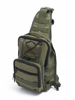 Тактическая сумка-рюкзак через плечо Sling Pack Хаки Maybel (1715-1)