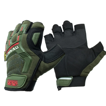 Рукавиці тактичні безпалі Mechanix M-Pact Glove Olive/Red L