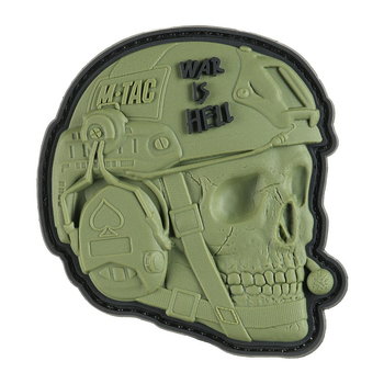 M-Tac нашивка War is Hell 3D PVC Olive