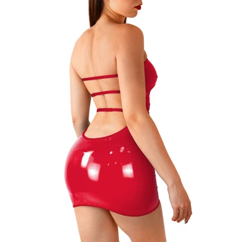 Сексуальное виниловое платье Jaklin, размер L-2XL, Красный Art of Sex (00-00024202)