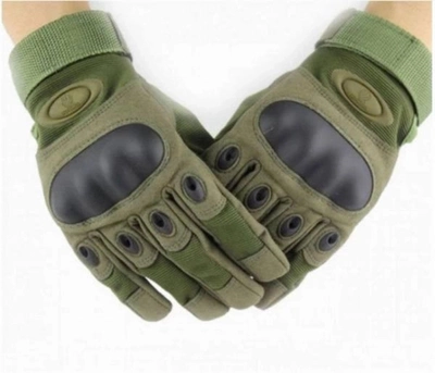 Тактические перчатки с пальцами Армейские полнопалые военные перчатки Размер XL Зеленые (Олива)