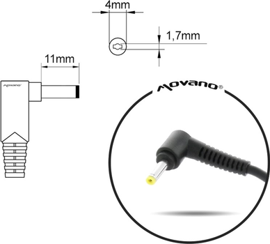 Блок живлення Mitsu для ноутбука Lenovo 20V 3.25A (4.0x1.7) (5ZM038)