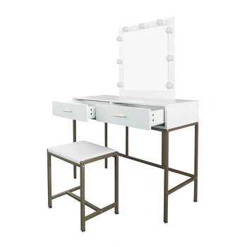 Туалетный столик + табурет с подсветкой AVKO ADT13 White