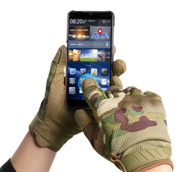 Тактические Летние Перчатки для Телефона с Сенсором с Защитой Пальцев Мультикам M