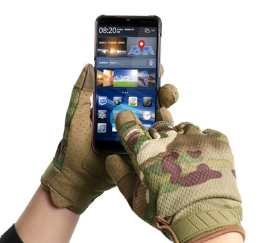 Тактические Летние Перчатки для Телефона с Сенсором с Защитой Пальцев Мультикам L