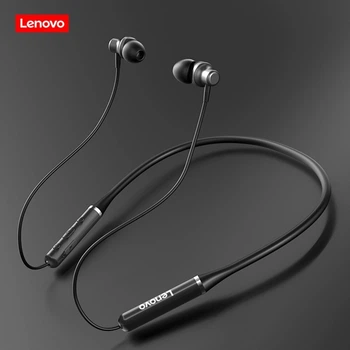 Бездротові вакуумні з мікрофоном bluetooth навушники для спорту Lenovo sports HE05 Чорний