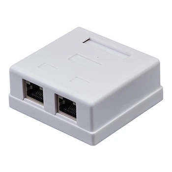 Компьютерная розетка Kingda KD-WP6037-C5e Сat5e/STP/RJ45x2 Белый