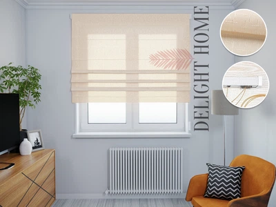 Римская штора система Light I&H Лен с отливом Шампань 40*170 см