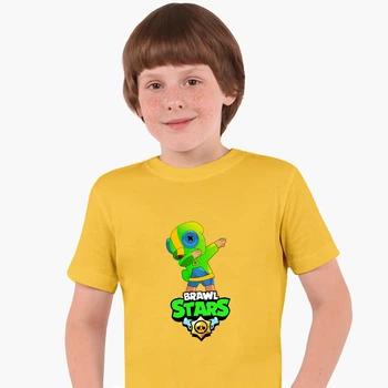 Дитяча футболка Бравл Старс (Brawl Stars) (25186-1705) 122-128 см Бавовна Жовтий
