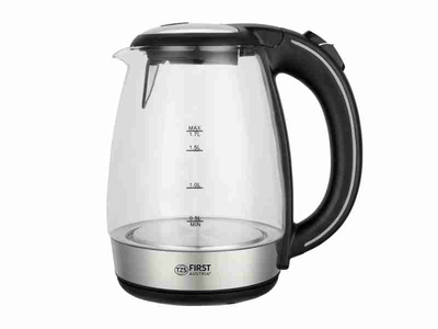 Електрочайник First FA-5404-2-BA, Black/Silver