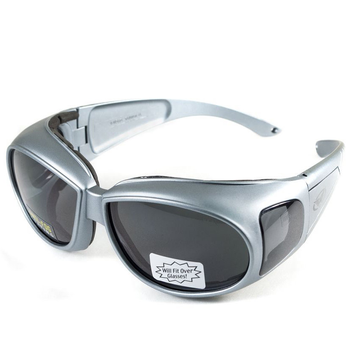 Окуляри Global Vision Outfitter Metallic (gray) чорні у сірій оправі