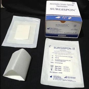 Серветка спеціальна гемостатична SURGISPON (Сургіспон) 80х50х1 мм