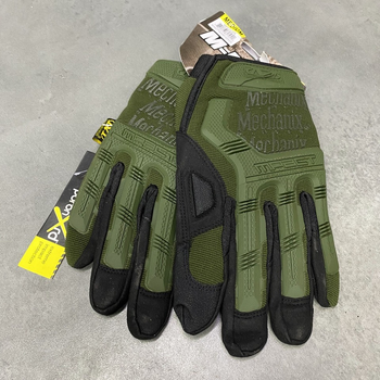 Рукавички тактичні Mechanix M-Pact, Олива, розмір L, сенсорні, посилені