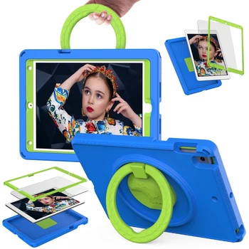 Чехол STR EVA с ремнём для ношения и круглой подставкой для Apple iPad Air 2, (9.7" экран) Blue