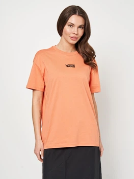 Футболка оверсайз длинная женская Vans VN0A7YUTBM51 S Розовая (196571466915)