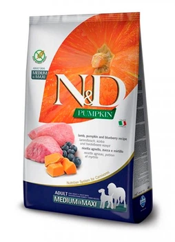 Беззерновой сухой корм Farmina N&D Pumpkin GF Dog Lamb & Blueberry Adult Medium & Maxi с ягненком, тыквой и черникой для взрослых собак средних и крупных пород 12 кг