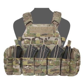 Плитоноска с подсумками Warrior Assault Systems DCS AK Plate Carrier Combo with 5x 7.62 AK Open Mag Pouches, 2x Utility Pouches Combo Multicam