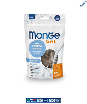 Смаколик для котів Monge Gift Cat Kitten форель і молоко 0.06 кг (085014)