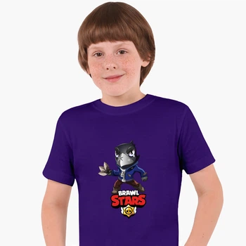 Детская футболка Бравл Старс Ворон (Brawl Stars Crow) (25186-1059) 158-164 см Хлопок Фиолетовый