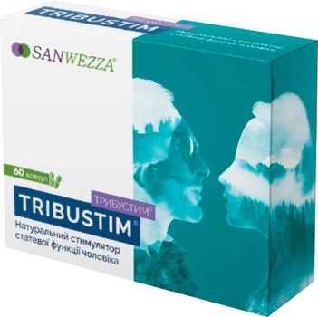 Трибустим, натуральні капсули для підвищення рівня тестостерону 60 шт (4820177920019)