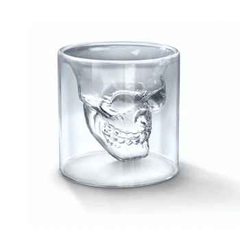 Стакан для Виски Череп 50 мл прозрачный Doomed Skull