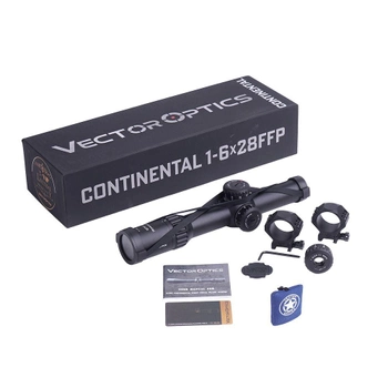 Оптичний приціл Vector Optics Rifle Scope Continental 1-6x28 - 34 mm - First Focal Plane - SCFF-31