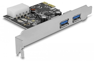 Delock Karta rozszerzeń PCI-Express 2 x SuperSpeed USB 5 Gb/s (USB 3.2 Gen 1) typu A (89243)
