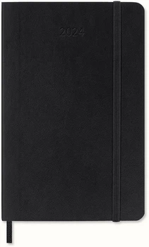 Дневник Moleskine 2024 9 х 14 см 400 страниц Черный Мягкий (8056598856576)