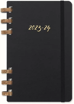 Еженедельник Moleskine 2023-2024 Spiral Академический 13 х 21 см 200 страниц Черный (8056598858075)