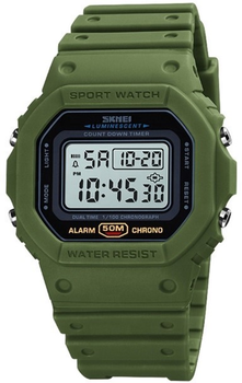 Мужские часы Skmei 1628AGWT army green-white