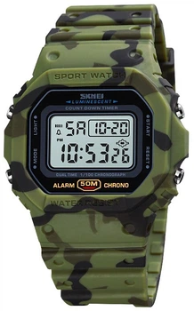 Чоловічий годинник Skmei 1628CMGN camo green